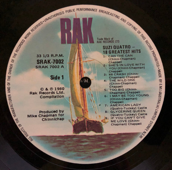 Suzi Quatro – Greatest Hits LP vinyl record, image 3 of 4