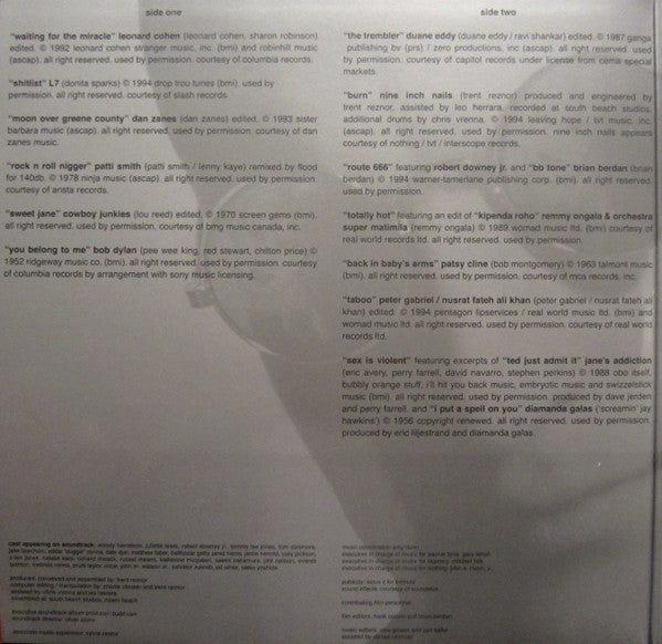 Various – Natural Born Killers - Music From And Inspired By Natural Born Killers - An Oliver Stone Film (2xLP) LP vinyl record, image 10 of 10