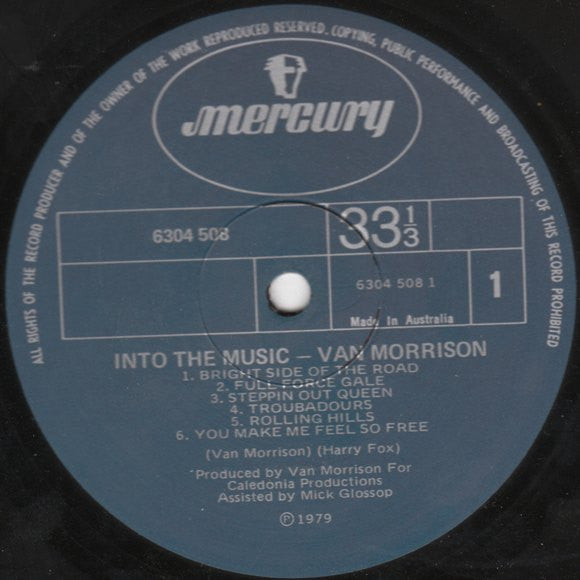 Van Morrison – Into The Music LP vinyl record, image 3 of 4