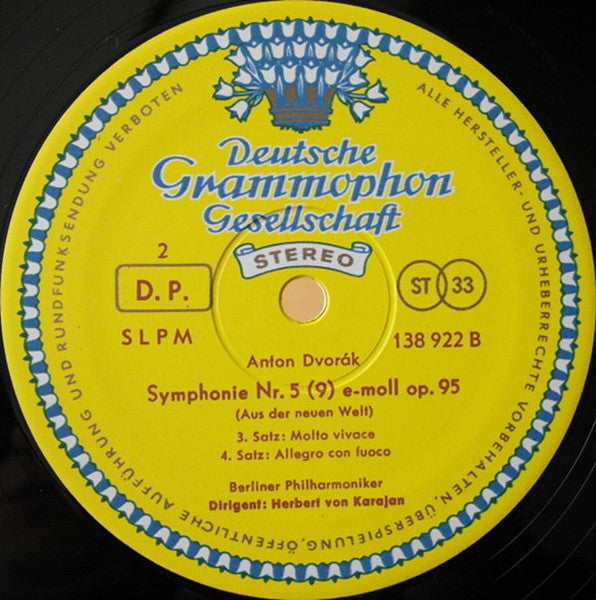Antonín Dvořák, Berliner Philharmoniker, Herbert von Karajan – Symphonie »Aus Der Neuen Welt« LP vinyl record, image 4 of 4