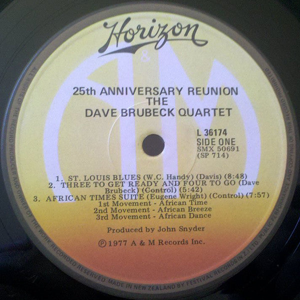The Dave Brubeck Quartet – 25th Anniversary Reunion LP vinyl record, image 4 of 5