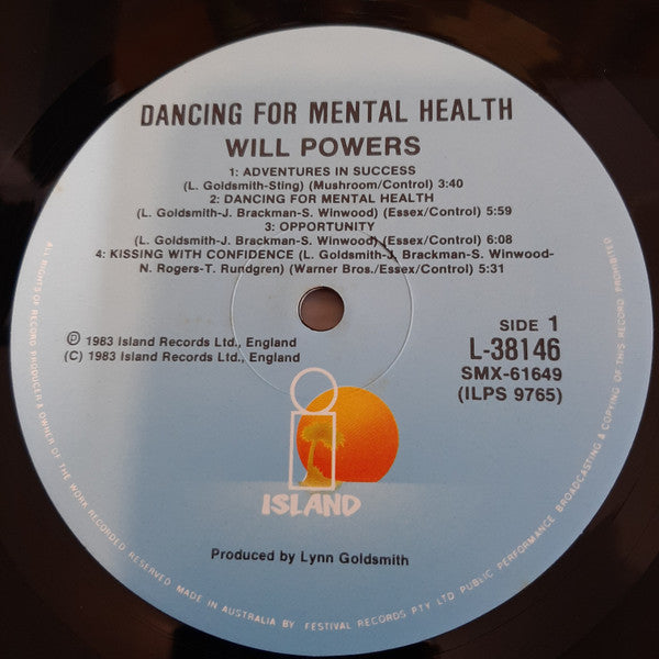 Will Powers – Dancing For Mental Health LP vinyl record, image 3 of 4