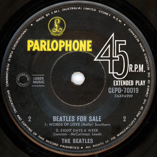 The Beatles – Beatles For Sale 7" vinyl record, image 4 of 4