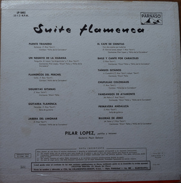 Pilar López – Suite Flamenca LP vinyl record, image 2 of 4