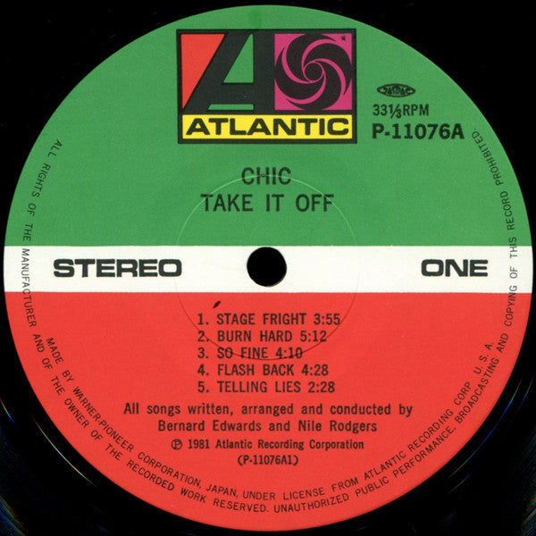 Chic – Take It Off LP vinyl record, image 3 of 8
