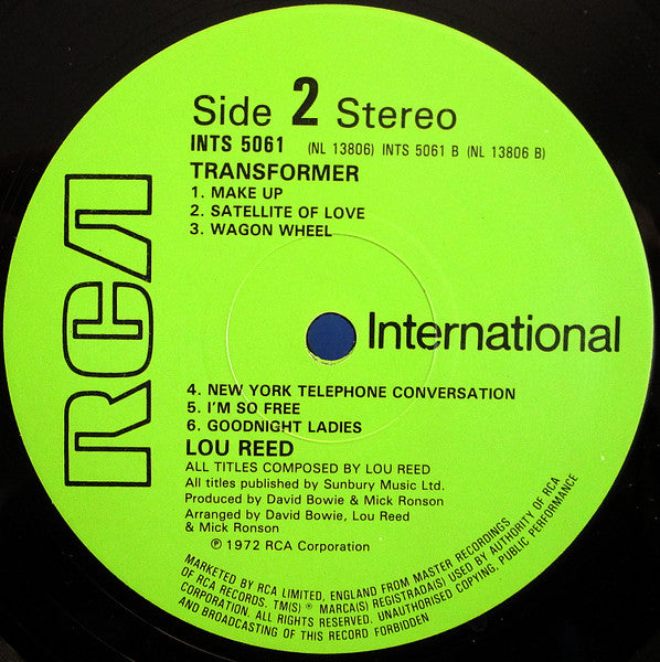 Lou Reed – Transformer LP vinyl record, image 4 of 4