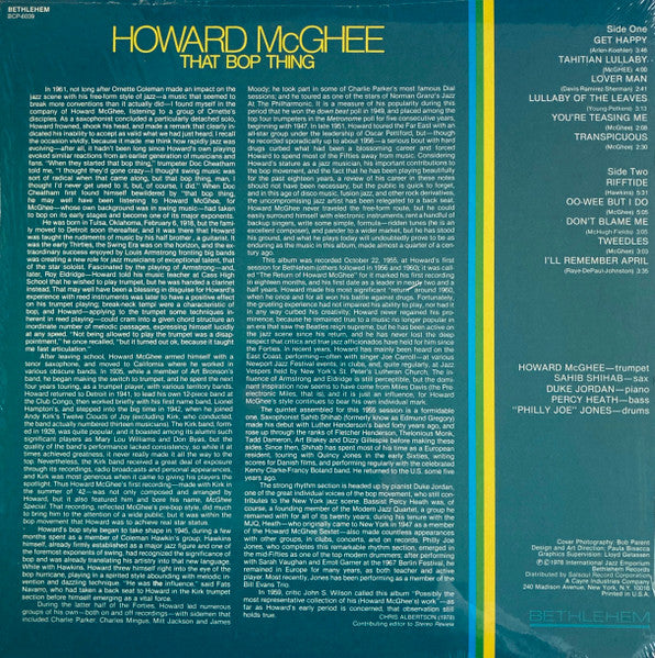 Howard McGhee – That Bop Thing LP vinyl record, image 2 of 4