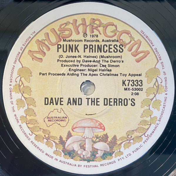 Dave And The Derros – Death To Disco 7" vinyl record, image 2 of 3