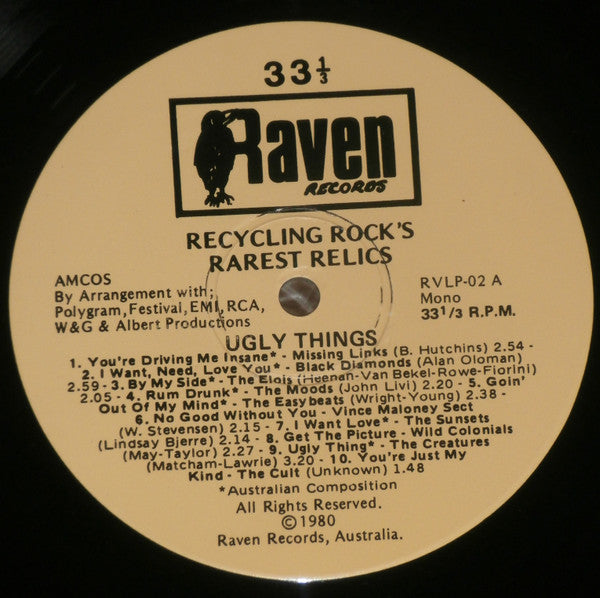 Various – Ugly Things (Australian Rock Archives Vol. 1) LP vinyl record, image 4 of 5
