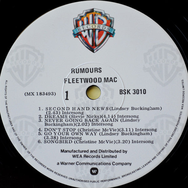 Fleetwood Mac – Rumours LP vinyl record, image 3 of 6