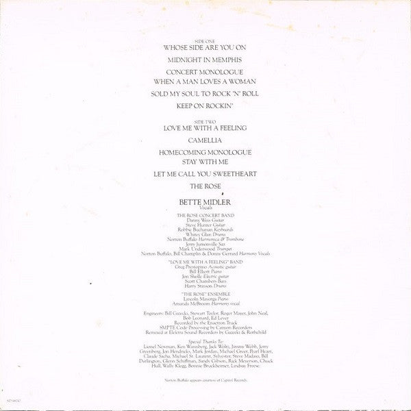 Bette Midler – The Rose (The Original Soundtrack Recording) LP vinyl record, image 5 of 6
