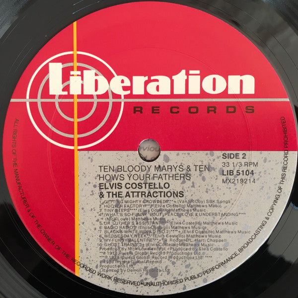 Elvis Costello & The Attractions – Ten Bloody Marys & Ten How's Your Fathers LP vinyl record, image 4 of 6