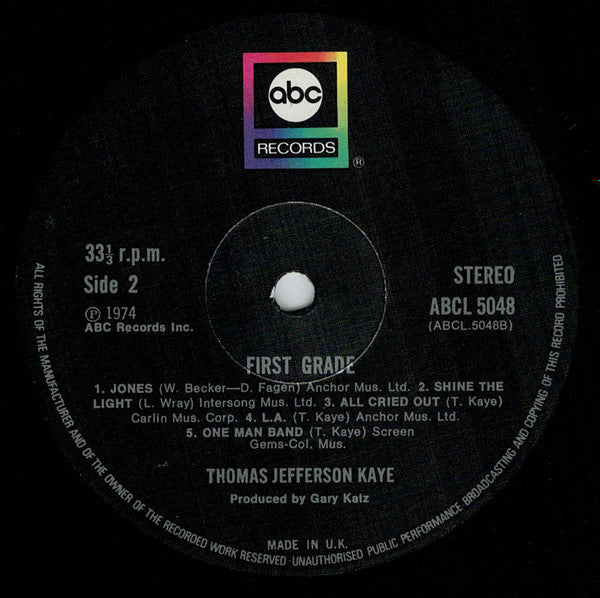 Thomas Kaye – First Grade LP vinyl record, image 4 of 6