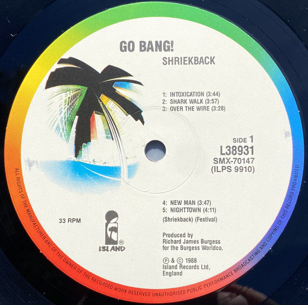 Shriekback – Go Bang! LP vinyl record, image 3 of 4