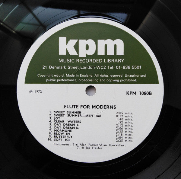 Alan Parker, Alan Hawkshaw, Joe Haider – Flute For Moderns LP vinyl record, image 4 of 4