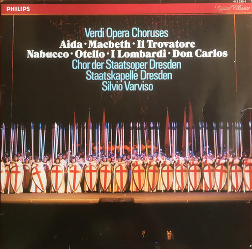 Giuseppe Verdi, Staatskapelle Dresden, Chor der Staatsoper Dresden, Silvio Varviso – Verdi Opera Choruses - Aïda • Macbeth • Il Trovatore • Nabucco • Otello • I Lombardi • Don Carlos LP vinyl record, image 1 of 5