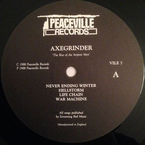 Axegrinder – The Rise Of The Serpent Men LP vinyl record, image 4 of 5