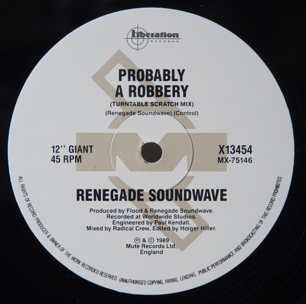 Renegade Soundwave – Probably A Robbery 12" vinyl record, image 4 of 4