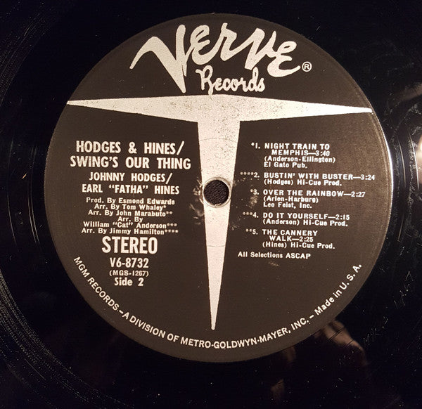Johnny Hodges, Earl Hines – Swing's Our Thing LP vinyl record, image 6 of 8