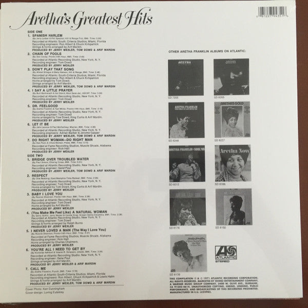 Aretha Franklin – Aretha's Greatest Hits LP vinyl record, image 3 of 6