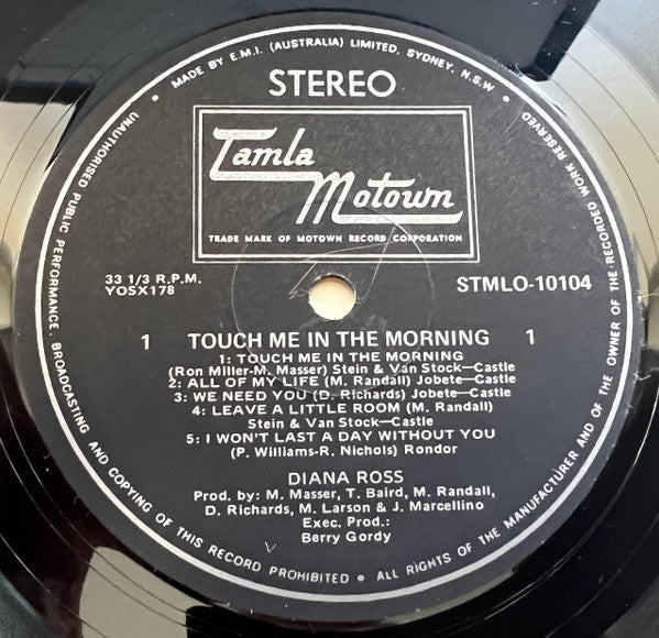 Diana Ross – Touch Me In The Morning LP vinyl record, image 3 of 4