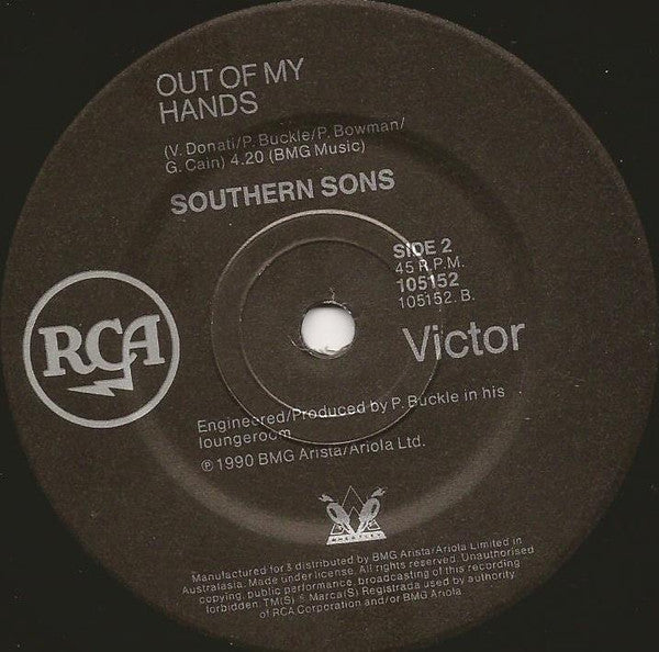 Southern Sons – Heart In Danger 7" vinyl record, image 4 of 4
