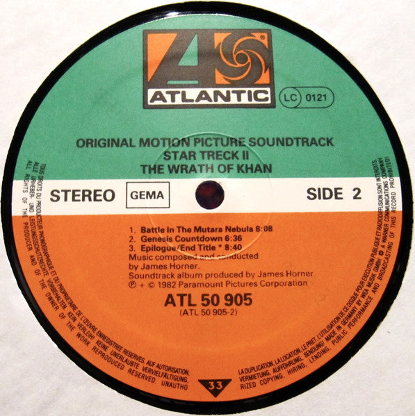 James Horner – Star Trek II: The Wrath Of Khan LP vinyl record, image 4 of 7