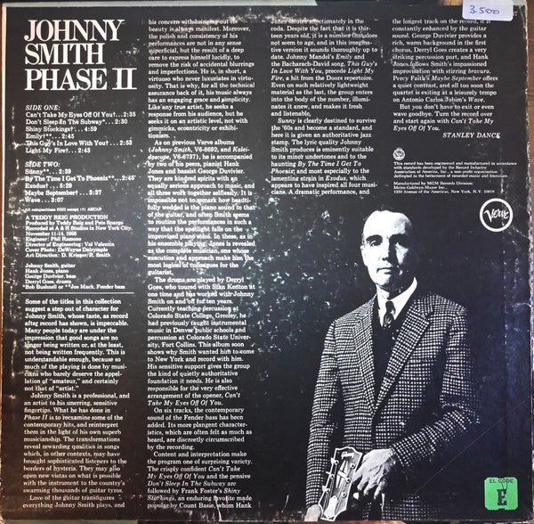 Johnny Smith – Phase II LP vinyl record, image 2 of 4