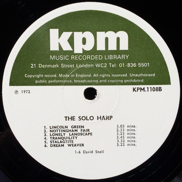 David Snell – The Solo Harp LP vinyl record, image 4 of 5