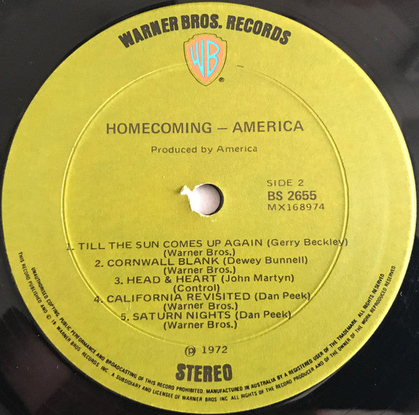 America – Homecoming LP vinyl record, image 4 of 8
