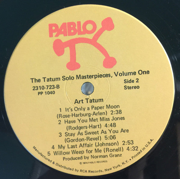 Art Tatum – The Tatum Solo Masterpieces, Vol. 1 LP vinyl record, image 4 of 7