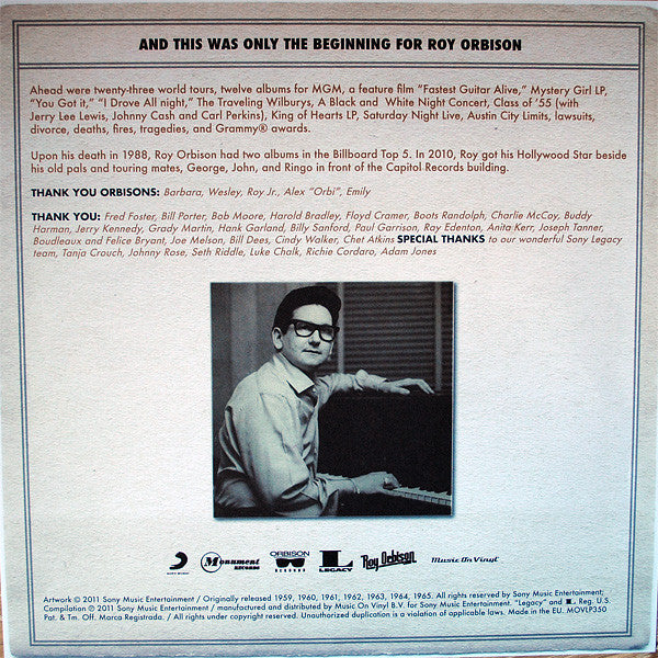 Roy Orbison – The Monument Singles Collection (1960-1964) (2xLP) LP vinyl record, image 5 of 10