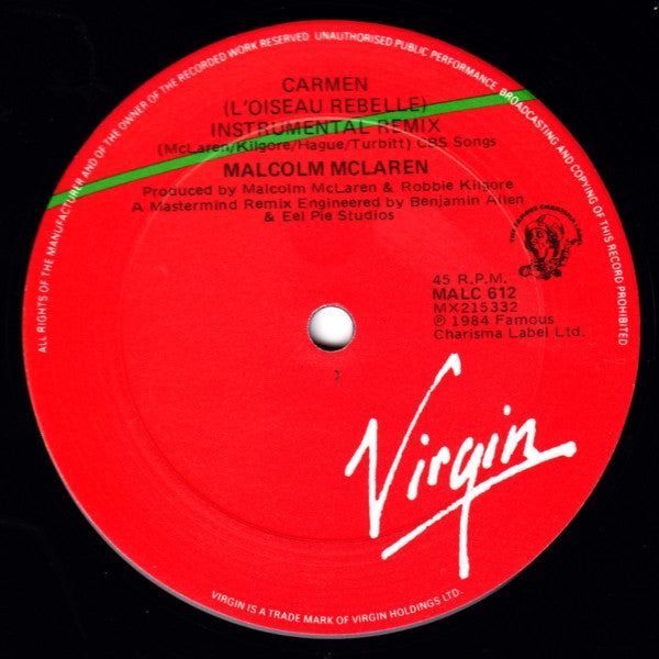 Malcolm McLaren – Carmen 12" vinyl record, image 4 of 4