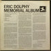 Eric Dolphy, Booker Little – Memorial Album Recorded Live At The Five Spot LP vinyl record, image 2 of 4