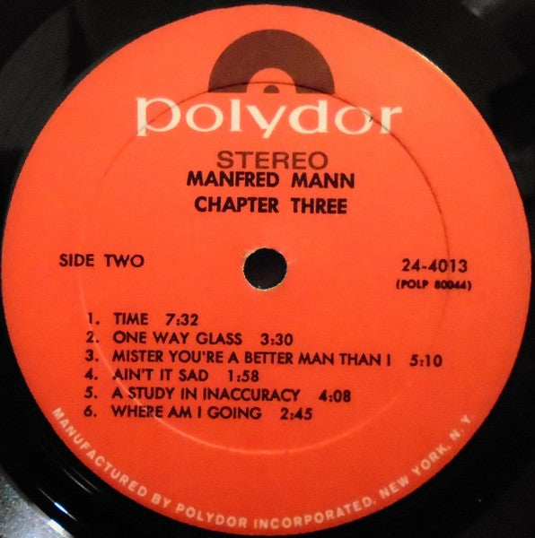 Manfred Mann Chapter Three – Manfred Mann Chapter Three LP vinyl record, image 6 of 6