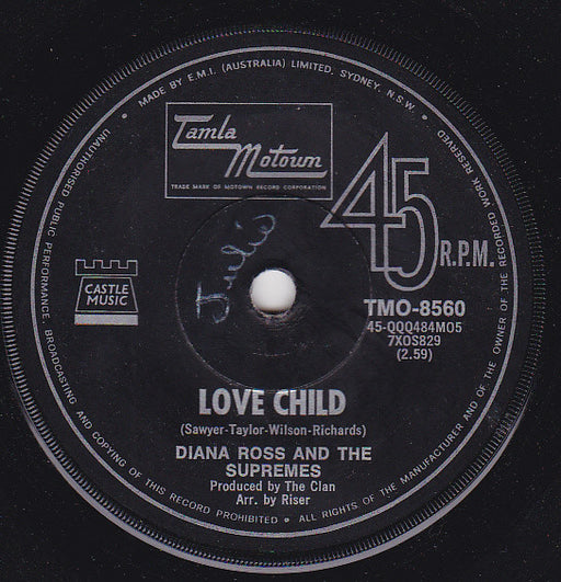 The Supremes – Love Child 7" vinyl record, image 1 of 2
