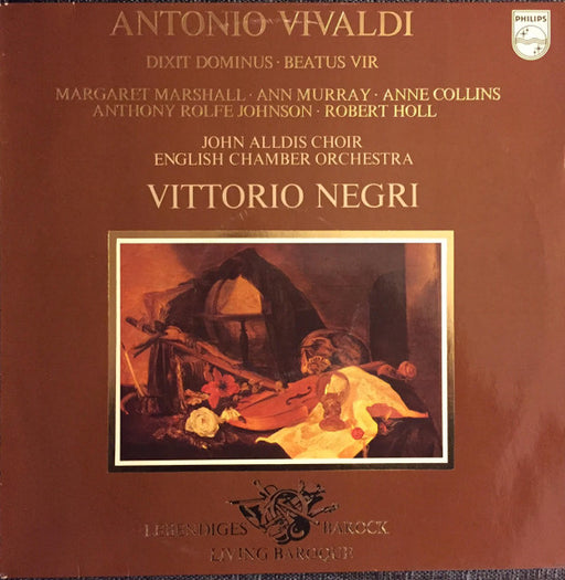 Antonio Vivaldi, Margaret Marshall, Ann Murray, Anne Collins, Anthony Rolfe Johnson, Robert Holl, John Alldis Choir, English Chamber Orchestra, Vittorio Negri – Dixit Dominus • Beatus Vir LP vinyl record, image 1 of 4