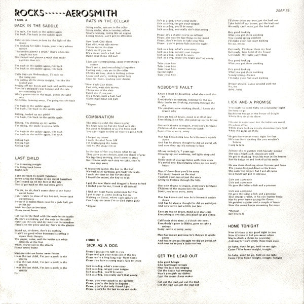 Aerosmith – "Rocks" LP vinyl record, image 8 of 9