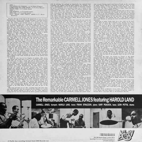 Carmell Jones, Harold Land – The Remarkable Carmell Jones LP vinyl record, image 2 of 4