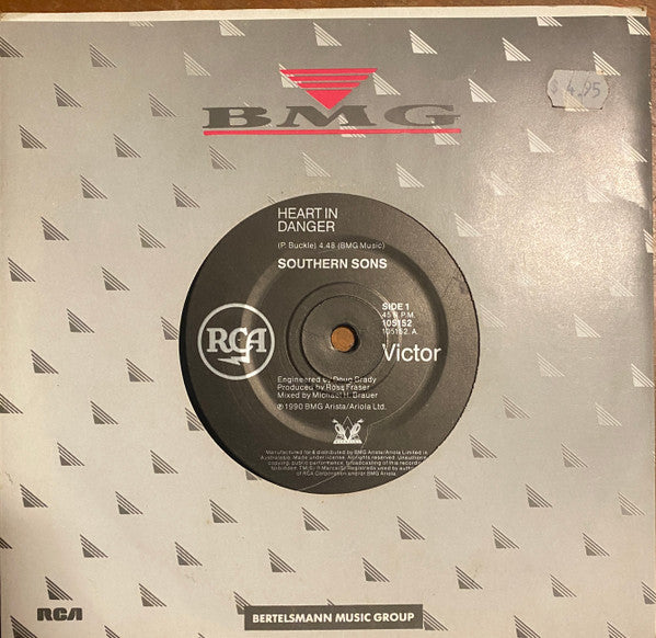 Southern Sons – Heart In Danger 7" vinyl record, image 3 of 3