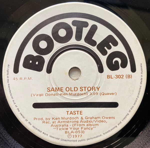 Taste – A Little Romance 7" vinyl record, image 2 of 2