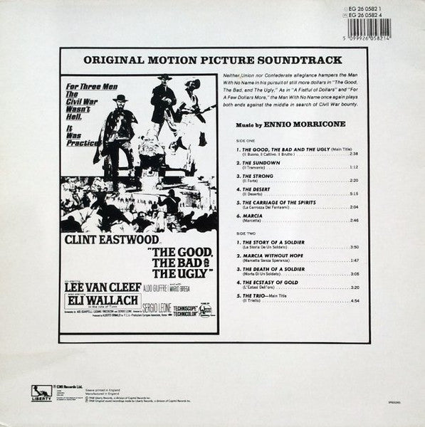Ennio Morricone – The Good, The Bad And The Ugly - Original Motion Picture Soundtrack LP vinyl record, image 2 of 4