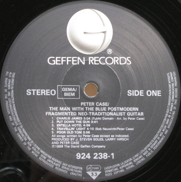 Peter Case – The Man With The Blue Postmodern Fragmented Neo-Traditionalist Guitar LP vinyl record, image 5 of 10