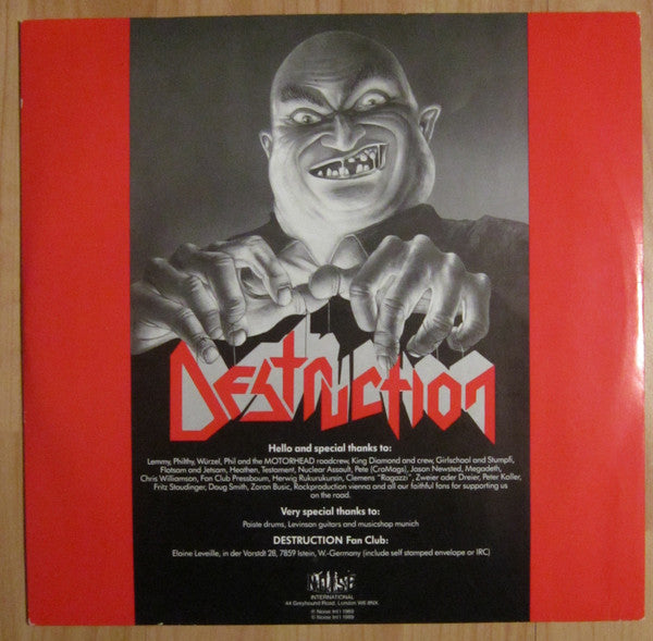 Destruction – Live Without Sense LP vinyl record, image 3 of 7