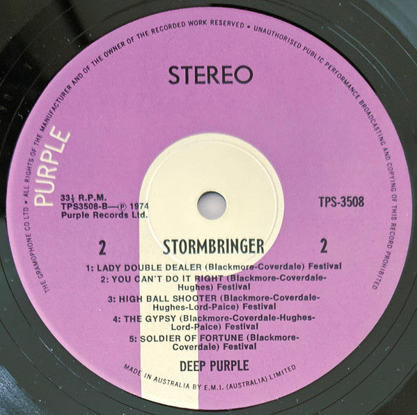 Deep Purple – Stormbringer LP vinyl record, image 4 of 4