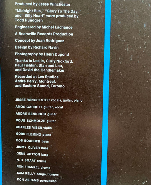 Jesse Winchester – Third Down, 110 To Go LP vinyl record, image 4 of 7