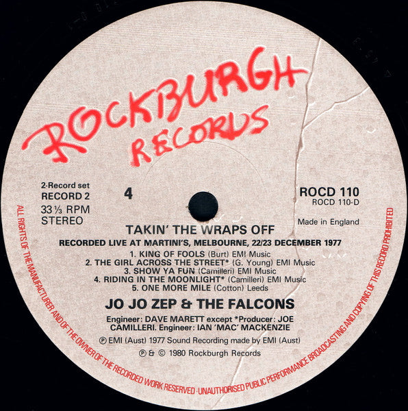 Jo Jo Zep and the Falcons – Takin’ The Wraps Off (2xLP) LP vinyl record, image 6 of 8