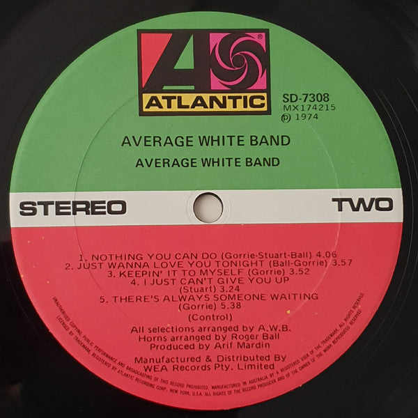 Average White Band – AWB LP vinyl record, image 4 of 4