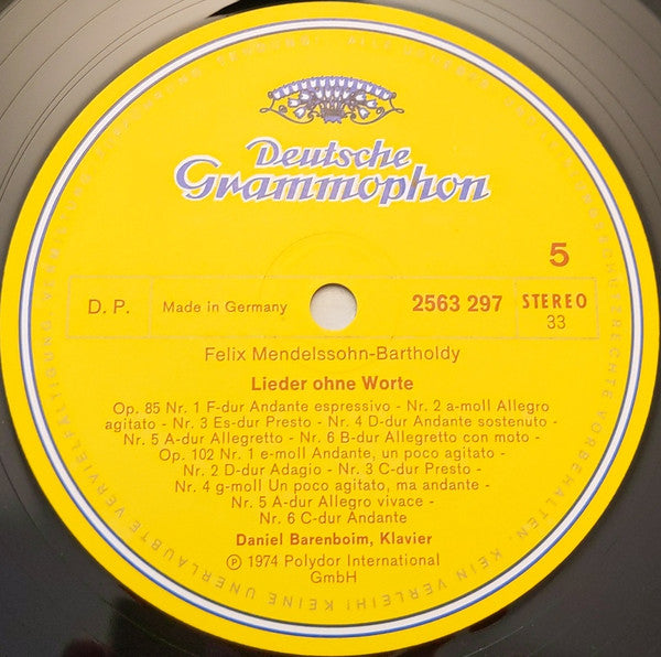 Felix Mendelssohn-Bartholdy, Daniel Barenboim – Lieder Ohne Worte (3xLP) LP vinyl record, image 9 of 10