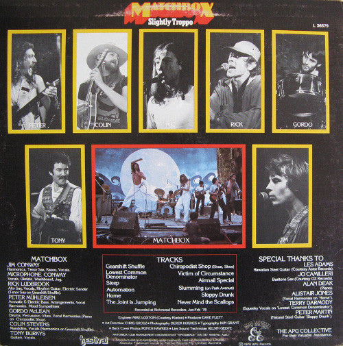 Captain Matchbox Whoopee Band – Slightly Troppo LP vinyl record, image 2 of 6